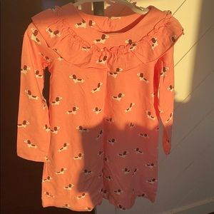 Girls pink dog dress